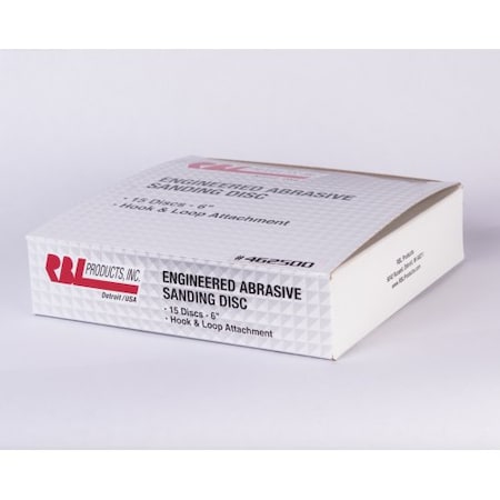 Rbl Products 6 ENGINEERED ABRASIVE No 2500 15/BOX RB4-62500